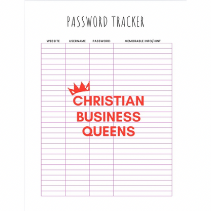 Business Password Tracker