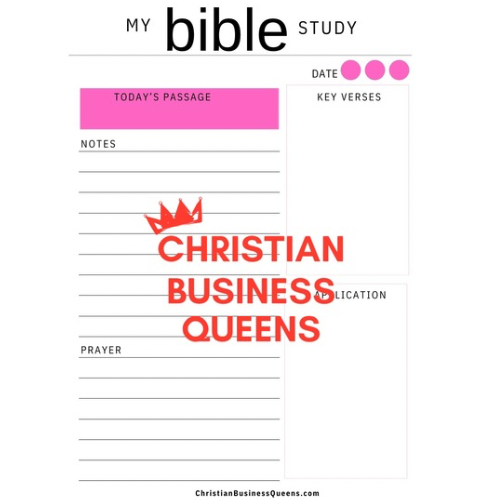 My Bible Study Worksheets