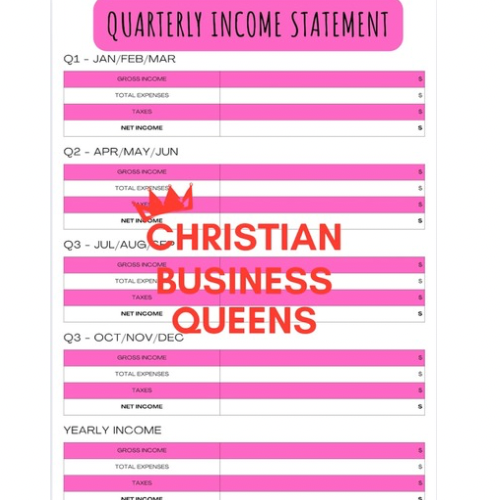 Quarterly Income Statement