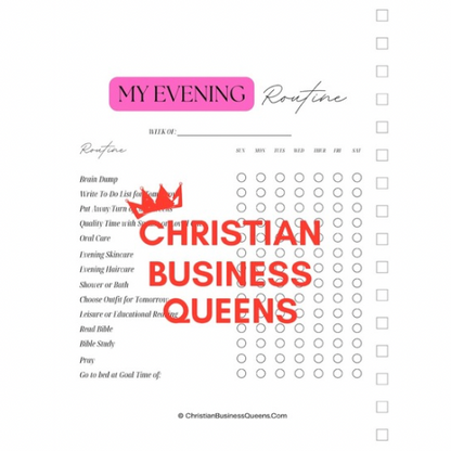 Morning/Evening Routine Checklist