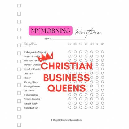 Morning/Evening Routine Checklist