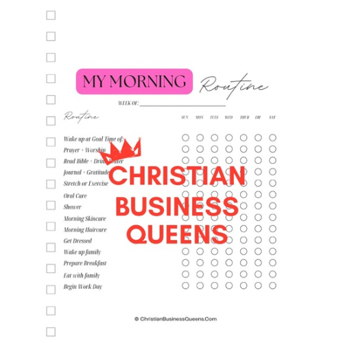 Morning/Evening Routine Checklist