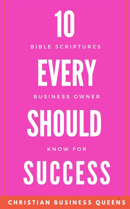 Ten Bible Scriptures Every Business Owner Should Know For Success